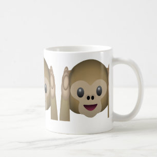 Hear No Evil Monkey Emoji Coffee Mug