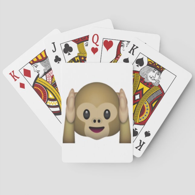 Hear No Evil Monkey - Emoji Poker Cards (Back)