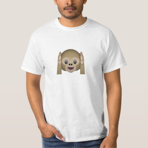 Hear No Evil Monkey Emoji T_Shirt