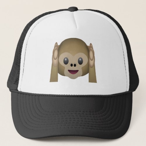 Hear No Evil Monkey Emoji Trucker Hat