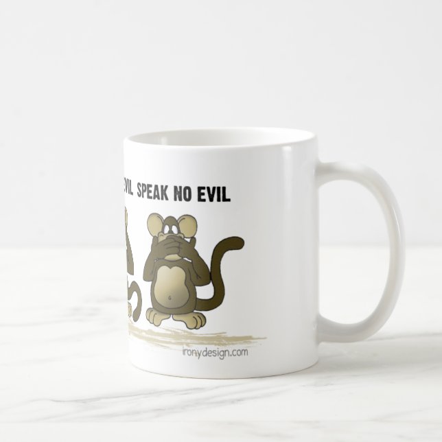 Hear No Evil Monkeys Coffee Mug (Right)