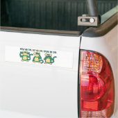 Hear No Evil Monkeys Greens Bumper Sticker (On Truck)