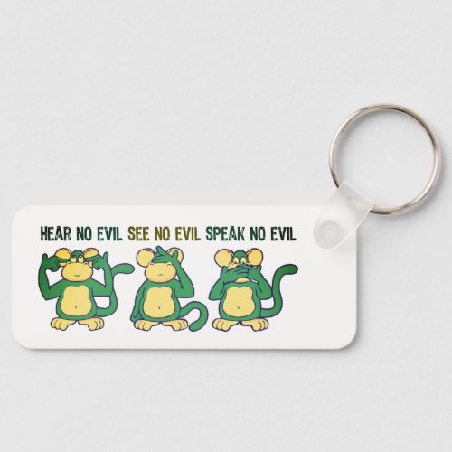 Hear No Evil Monkeys Greens Keychain