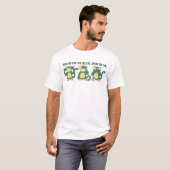 Hear No Evil Monkeys Greens T-Shirt (Front Full)