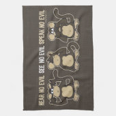 Hear No Evil Monkeys Humor Towel (Vertical)