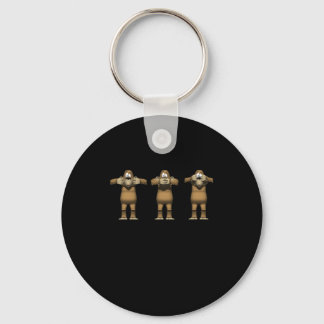 Hear No Evil Monkeys Keychain