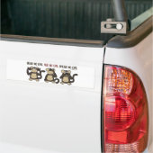 Hear No Evil Monkeys - New Bumper Sticker (On Truck)