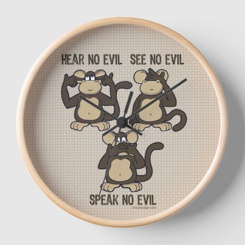 Hear No Evil Monkeys _ New Clock