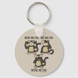 Hear No Evil Monkeys - New Keychain