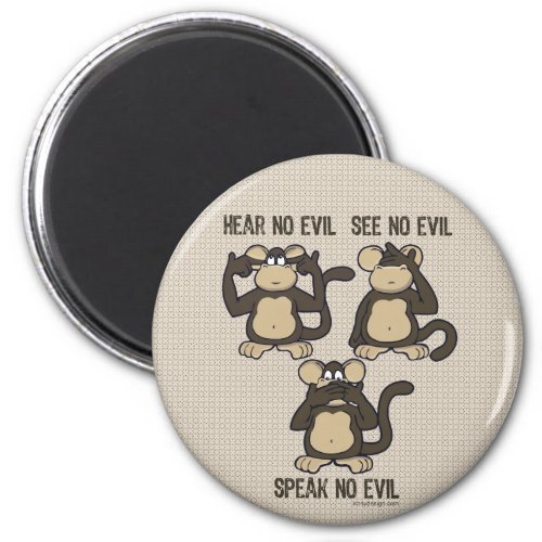 Hear No Evil Monkeys _ New Magnet