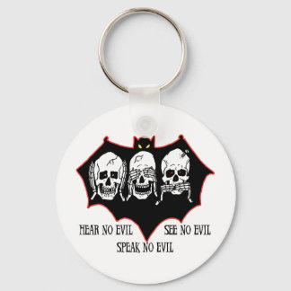Hear no evil, see no evil, speak no evil Keychain