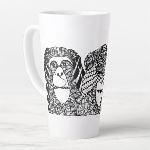 Hear No Evil, See No 'Evil, Speak No Evil Latte Mug