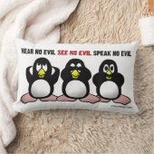 Hear No Evil, See No Evil, Speak No Evil Lumbar Pillow (Blanket)