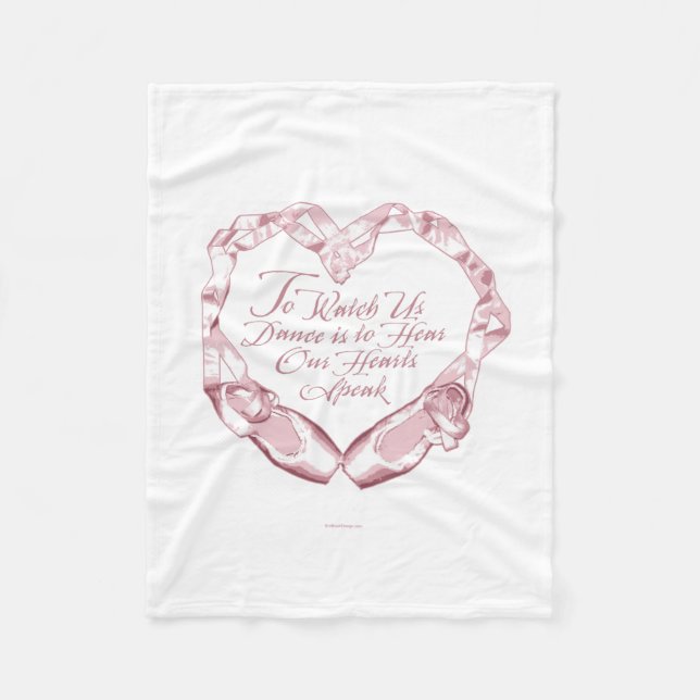 Hear Our Ballet Hearts Fleece Blanket (Front)
