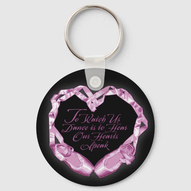 Hear Our Ballet Hearts Keychain (Front)