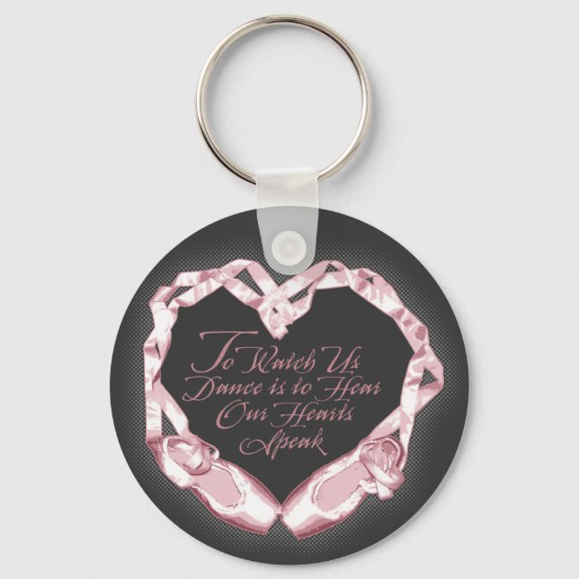 Hear Our Ballet Hearts Keychain (Front)