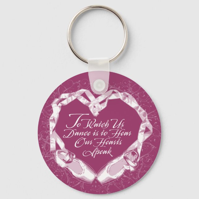 Hear Our Ballet Hearts Keychain (Front)