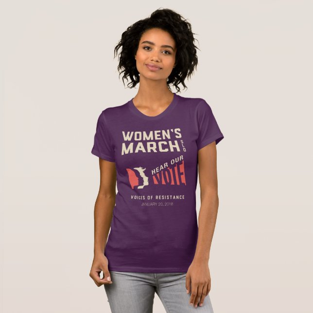 Hear Our Vote - Women's March SLO Event T-Shirt (Front Full)