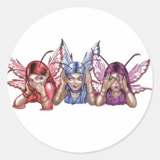 Hear, Speak, See No Evil Classic Round Sticker