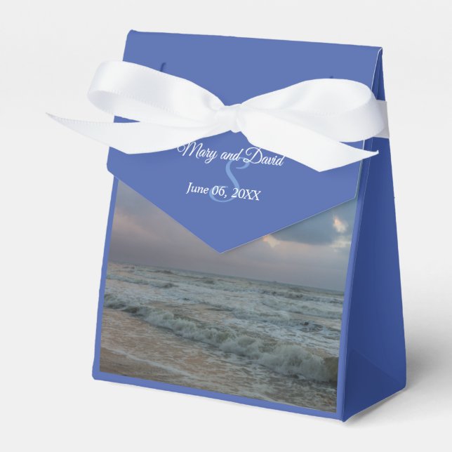 Hear The Waves Wedding Favor Boxes (Front Side)