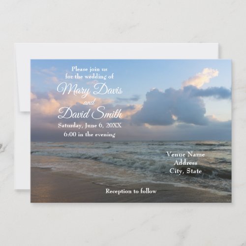 Hear The Waves Wedding Invitation