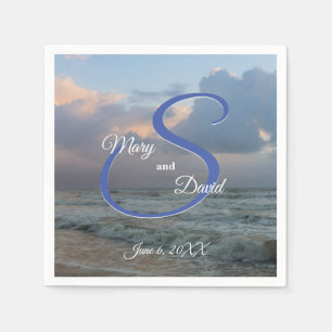 Hear The Waves Wedding Napkins