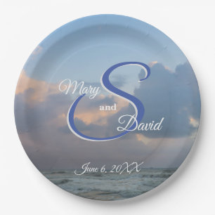 Hear The Waves Wedding Paper Plates