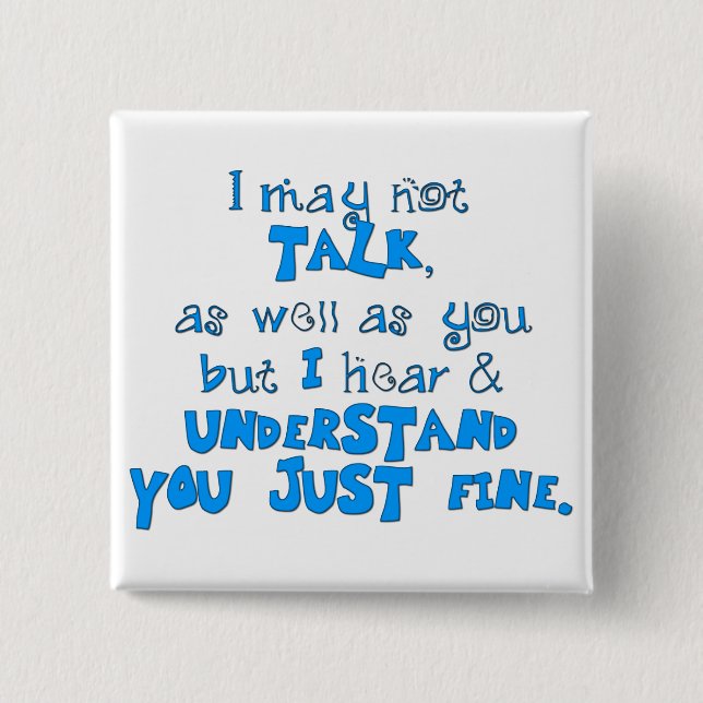 Hear & Understand Pinback Button (Front)