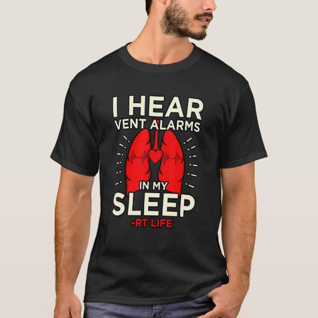 Hear Vent Alarms Asthma Awareness Month Gray Ribbo T-Shirt (Front)