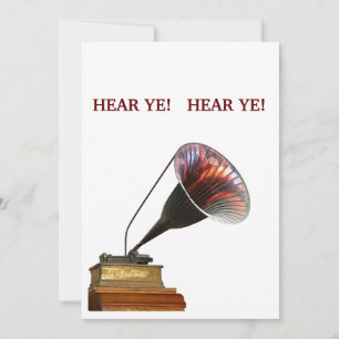 HEAR YE! Blank personalize events party plan Invitation