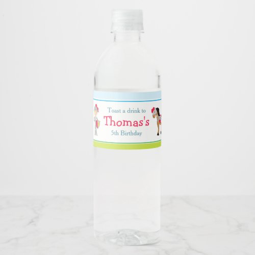 Hear Ye Blonde Cute Knight Water Bottle Label