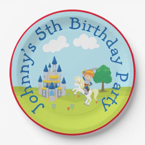 Hear Ye Cute Red Hair Prince Birthday Party Paper Plates
