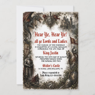 Hear Ye Medieval Renaissance Fair Castle Invitation