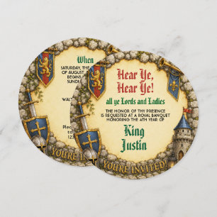 Hear Ye Medieval Renaissance Royal Birthday Invitation