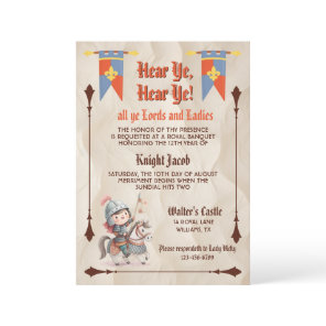 Hear Ye Medieval Renaissance Royal Birthday Invitation