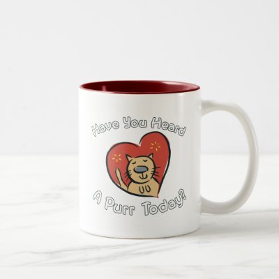 Heard A Purr? Two-Tone Coffee Mug