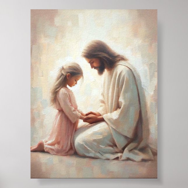 Heard Prayers - Jesus Praying with Children Christ Poster (Front)