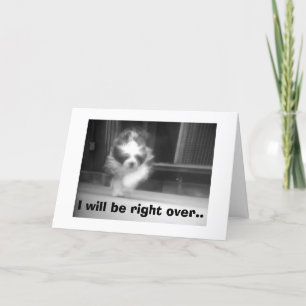 HEARD "YOU" MADE THE NAUGHTY LIST=BE RIGHT OVER! HOLIDAY CARD