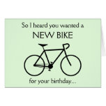 [ Thumbnail: Heard You Wanted a New Bike For Your Birthday... Card ]