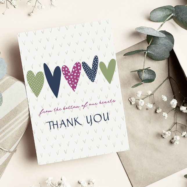 Hearfelt Thank You Card Navy Avocado (Creator Uploaded)