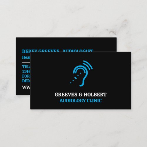 Hearing Aid Design Audiologist Audiology Clinic Business Card