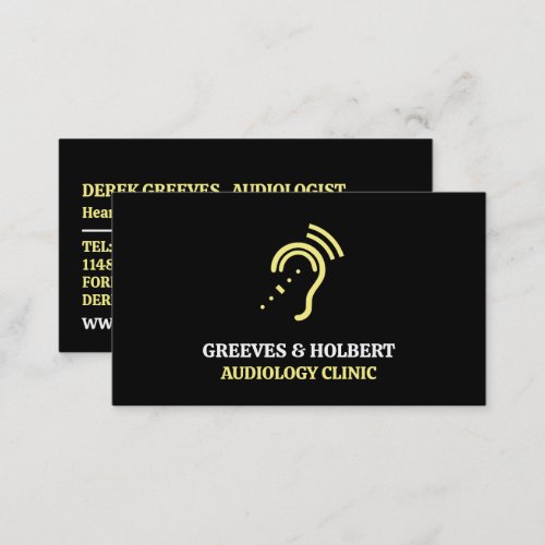 Hearing Aid Design Audiologist Audiology Clinic Business Card