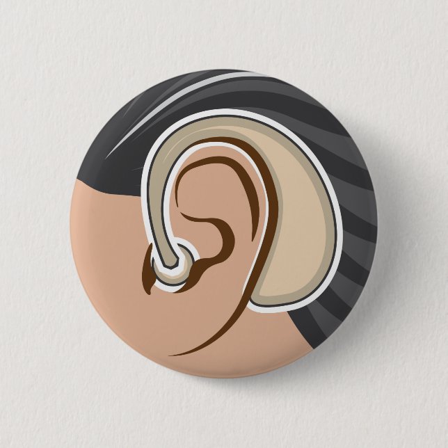Hearing Aid Pinback Button (Front)