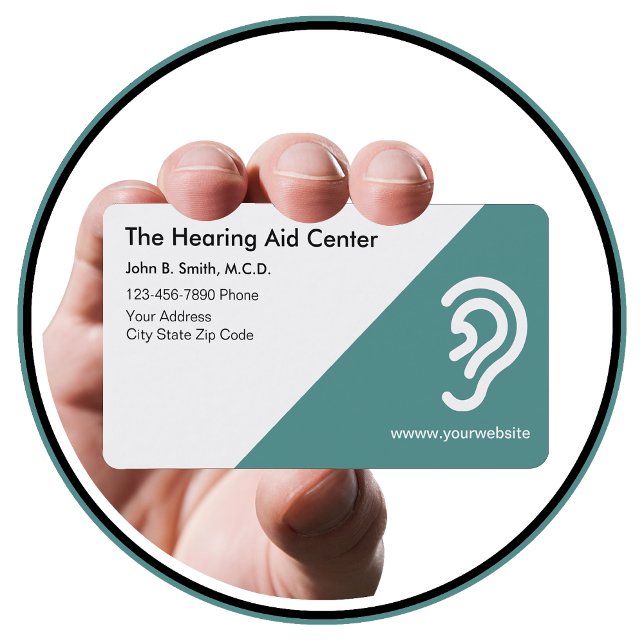 Hearing Aids Center Business Cards (Creator Uploaded)