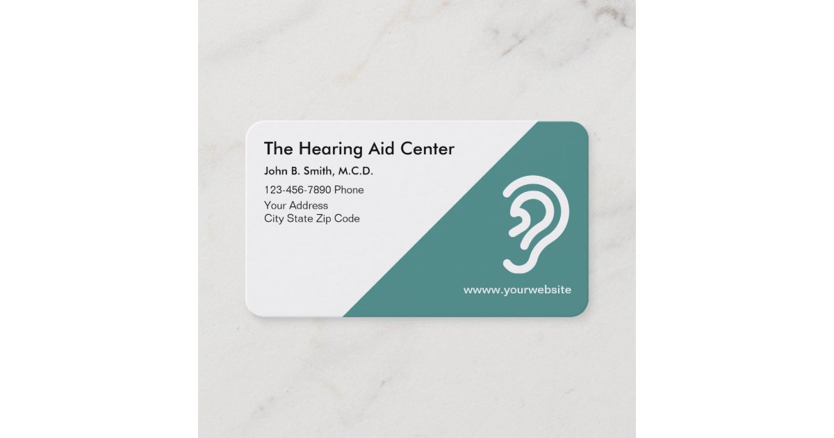 Hearing Aids Center Business Cards Zazzle