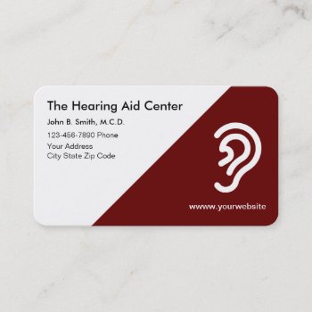 Hearing Aids Center Business Cards Template by Luckyturtle at Zazzle