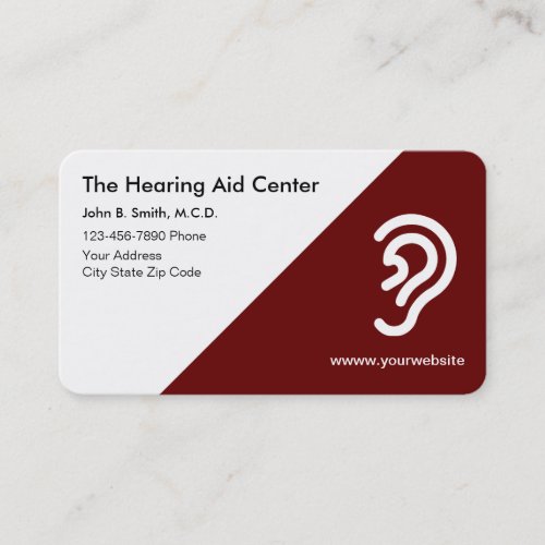 Hearing Aids Center Business Cards Template