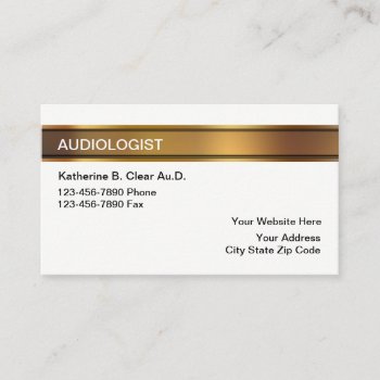 Hearing Audiologist Business Cards by Luckyturtle at Zazzle