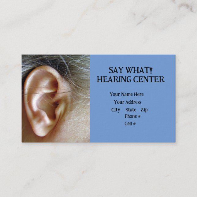Hearing Center  Business Card (Front)