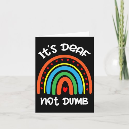 Hearing _ Deaf _ Unable To Hear _ Deaf Awareness A Card